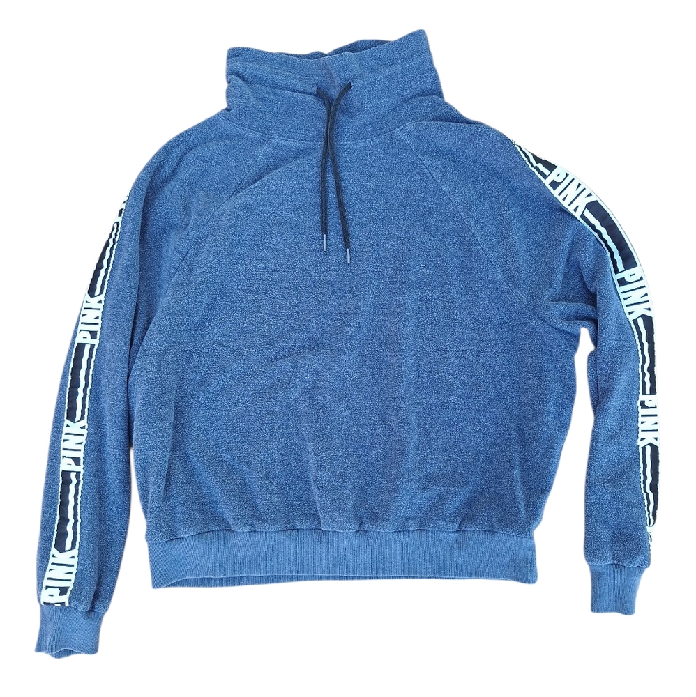 Pink Victorias Secret Women's Size Small Petite Blue Sweatshirt.